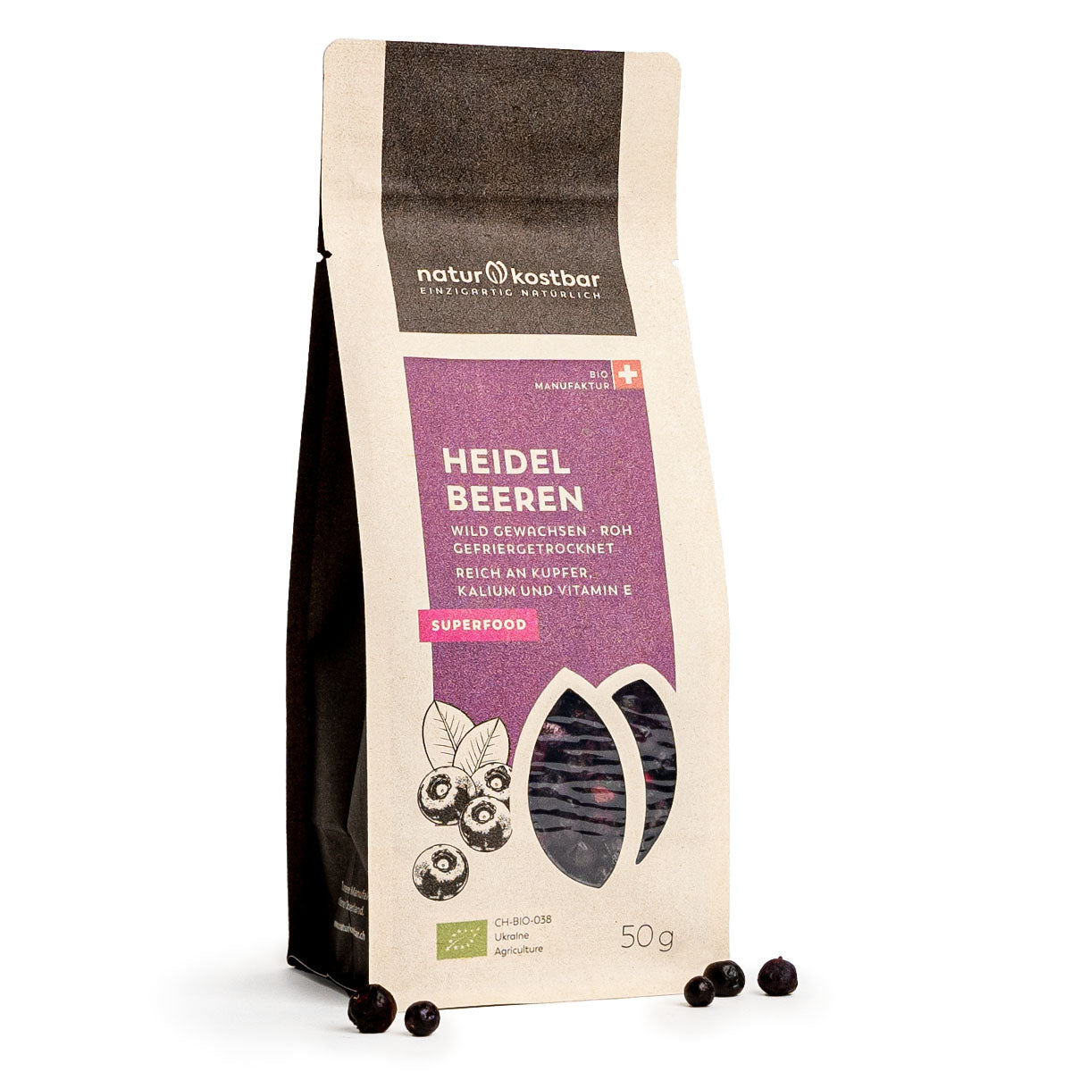Heidelbeeren wild gefriergetrocknet 50g