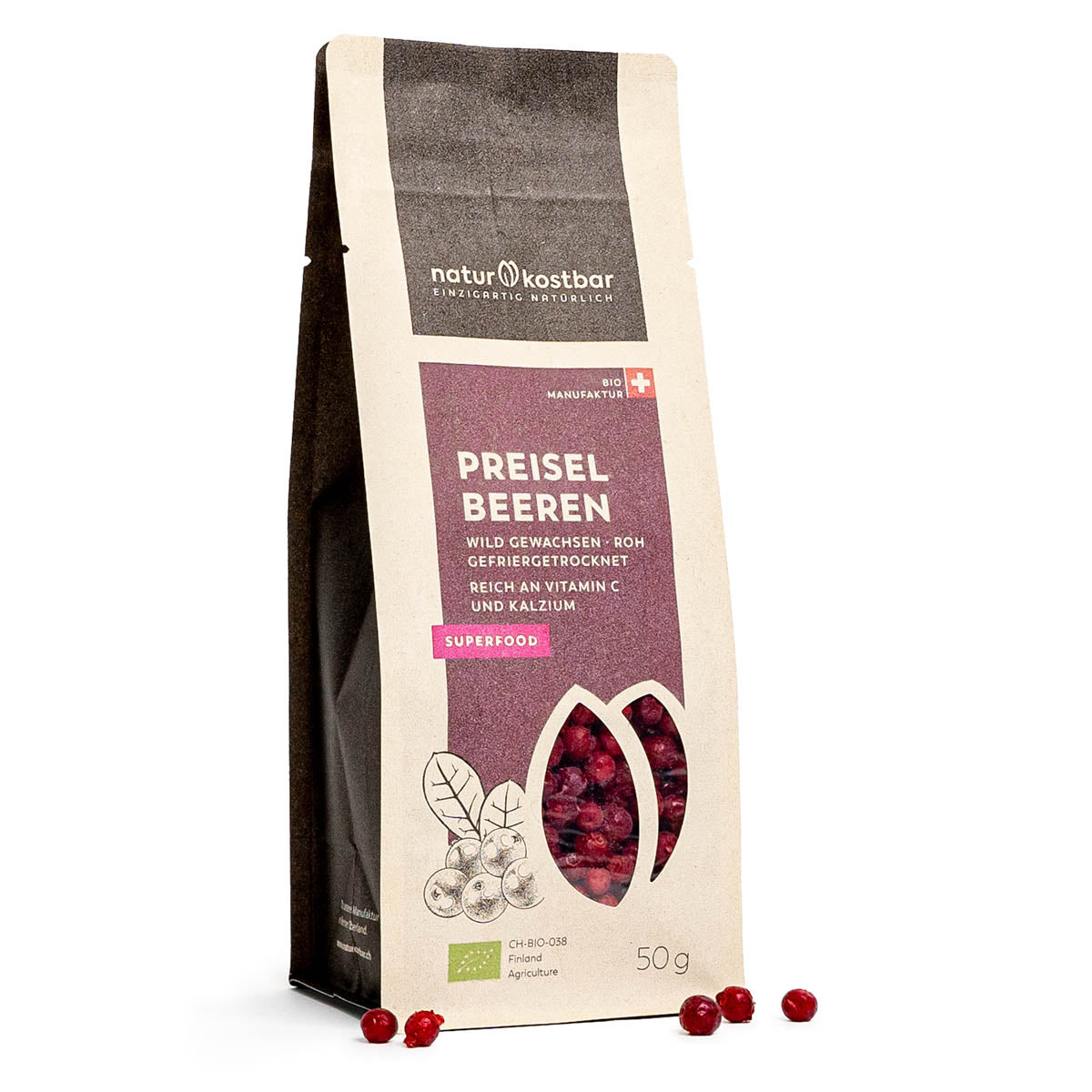 Preiselbeeren wild gefriergetrocknet 50g