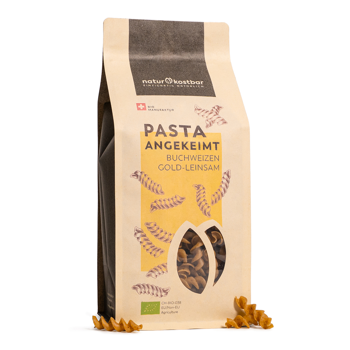 Buchweizenpasta mit Gold-Leinsam