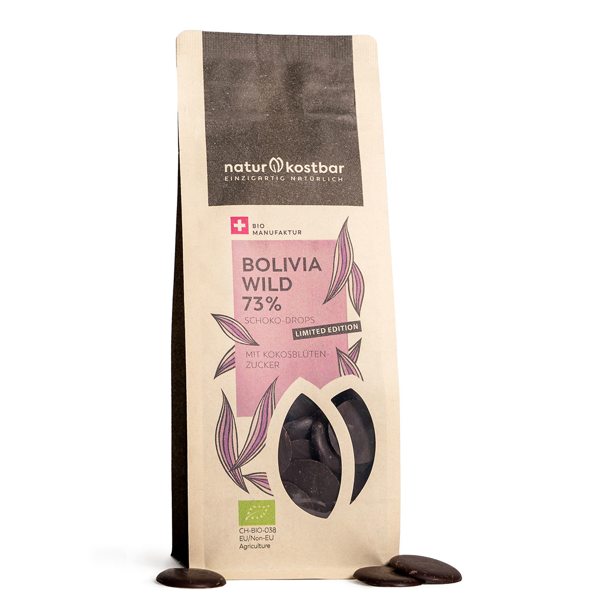 Schoko-Drops Bolivia Wild 73%