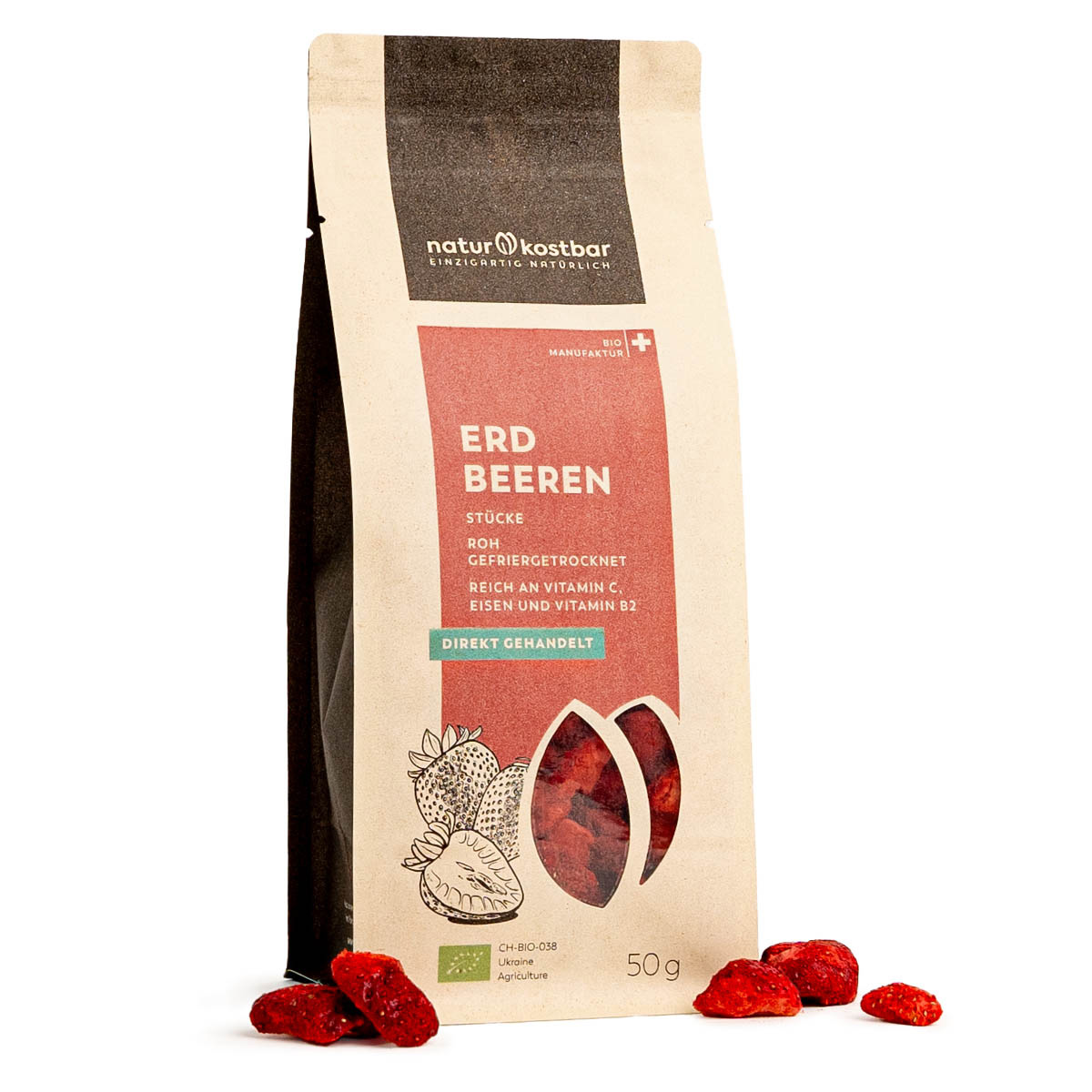 Erdbeeren gefriergetrocknet