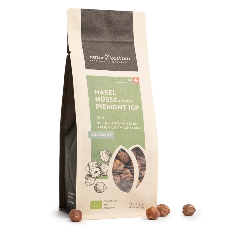 Hazelnuts sprouted