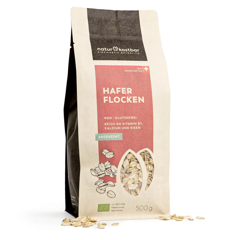 Oat flakes sprouted
