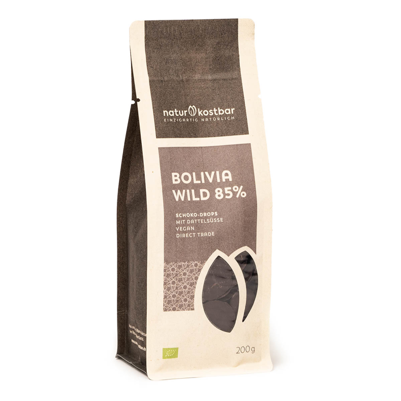Schoko-Drops Bolivia wild 85% Cacao & Dates